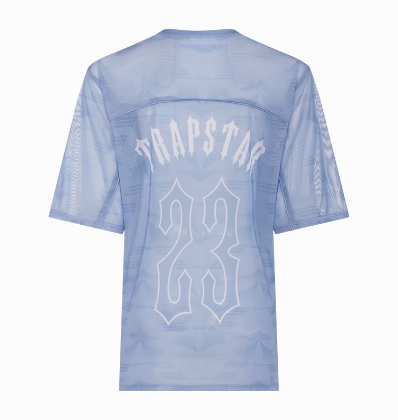 Men's Trapstar Irongate Mesh T Shirts Blue | USA-832954