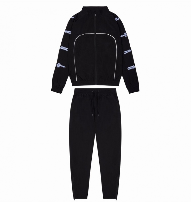 Men's Trapstar Irongate Shell 2.0 Tracksuits Black / Blue | USA-357269