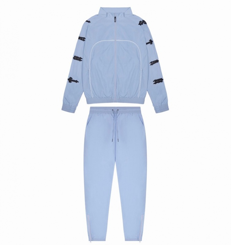 Men's Trapstar Irongate Shell 2.0 Tracksuits Blue / Black | USA-041873