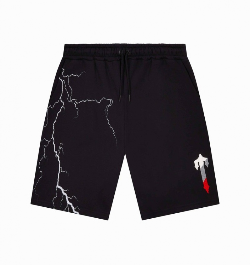 Men's Trapstar Irongate T Lightning Shorts Sets Black | USA-634012