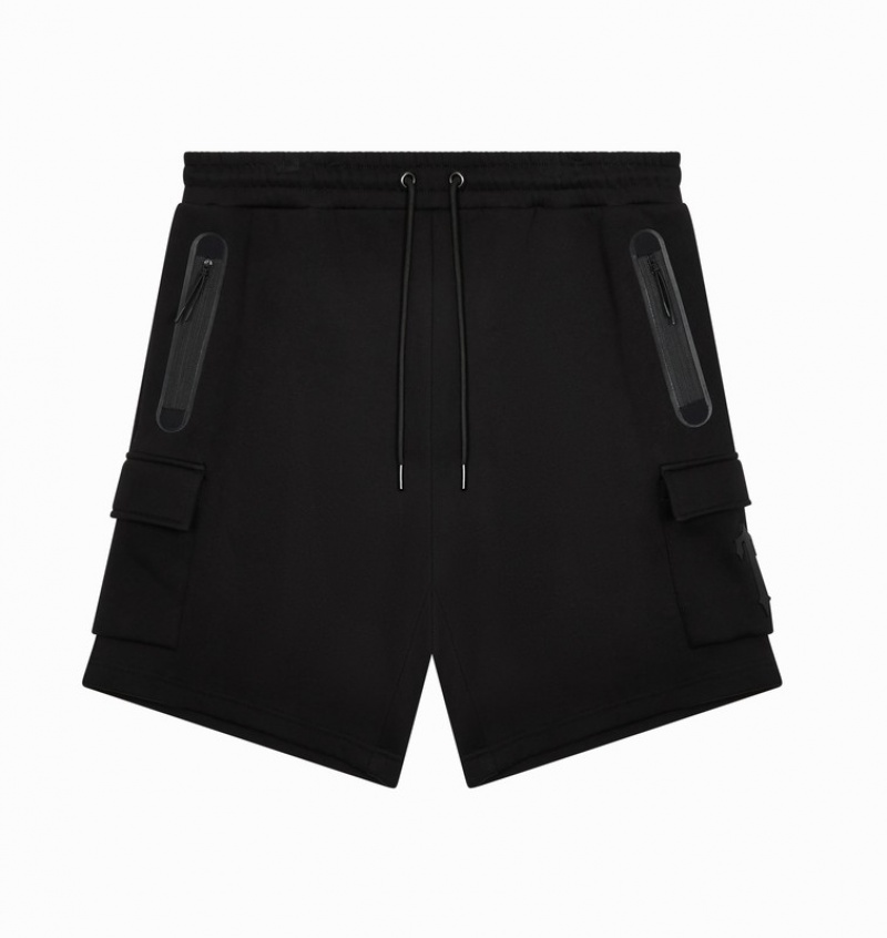 Men\'s Trapstar Irongate T Tech Zip Shorts Sets Black | USA-389760