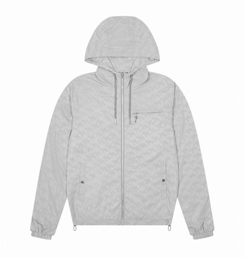 Men\'s Trapstar Monogram Jackets Grey | USA-713041