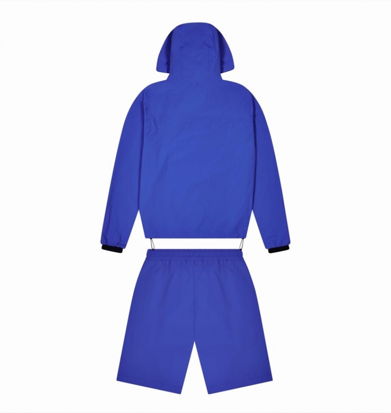 Men's Trapstar *PRE ORDER* Hyperdrive Embossed Windbreaker Sets Blue | USA-327589