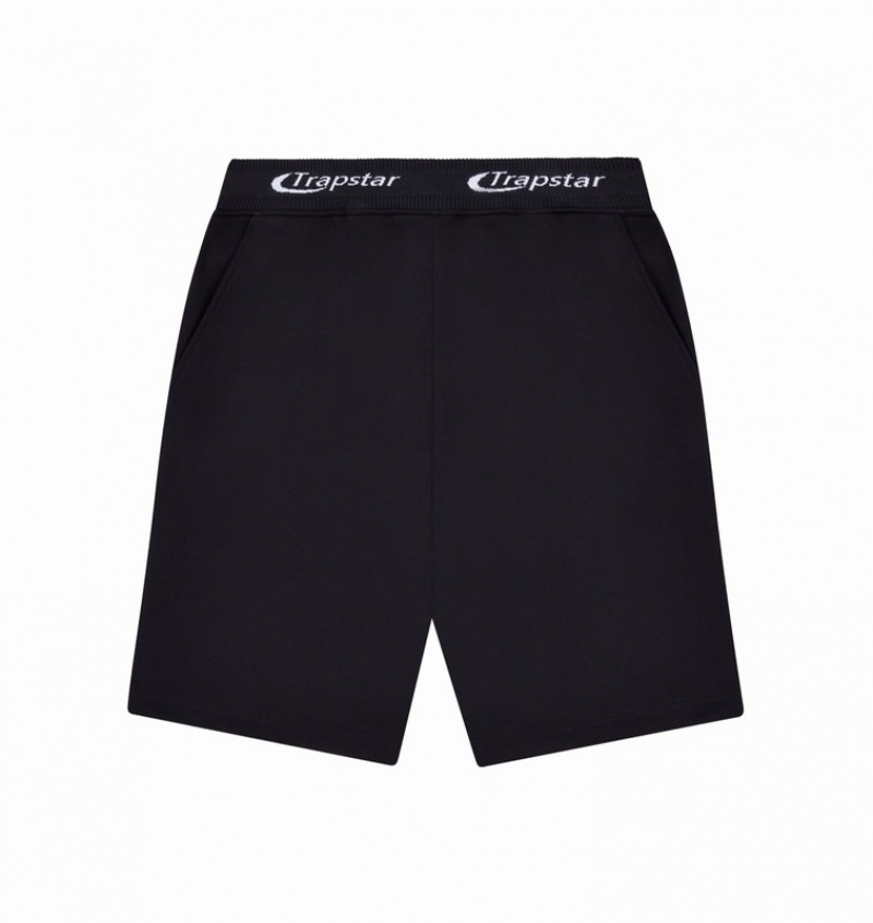 Men's Trapstar *PRE ORDER* Hyperdrive Rib Hoodie Shorts Sets Black | USA-143672