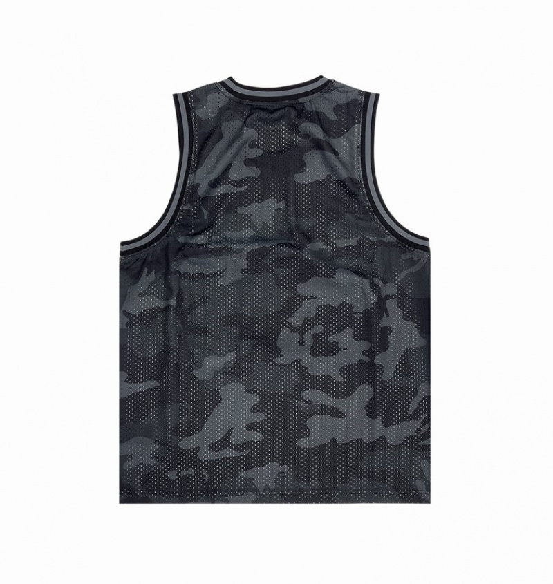 Men's Trapstar *PRE ORDER* Shooters SS23 Basketball Vest Sets Black Camo | USA-391570