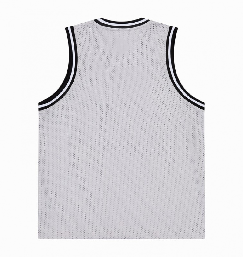 Men's Trapstar *PRE ORDER* Shooters SS23 Basketball Vest Sets Grey / Blue | USA-954820