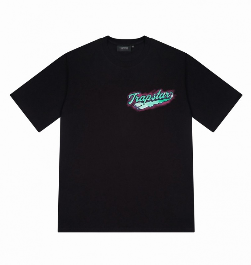 Men's Trapstar Paradise T Shirts Black | USA-013569