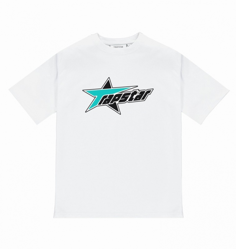 Men's Trapstar Rockstar T Shirts White | USA-417063