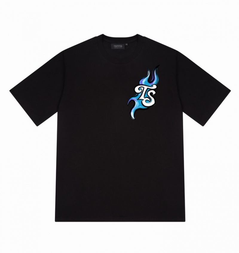 Men's Trapstar Trail Blaze T Shirts Black | USA-054329