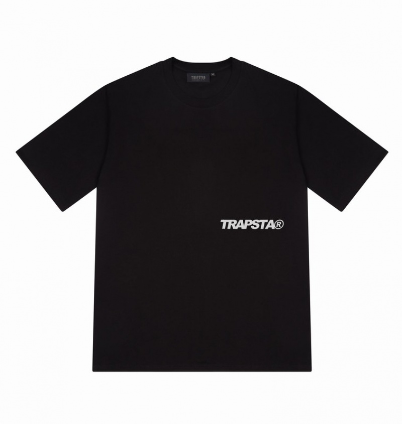 Men's Trapstar Trespass T Shirts Black / Green | USA-974865