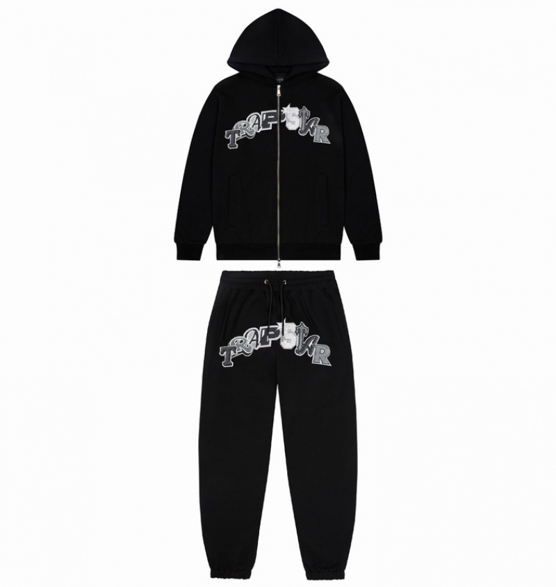 Men\'s Trapstar Wildcard Chenille Tracksuits Black | USA-761308