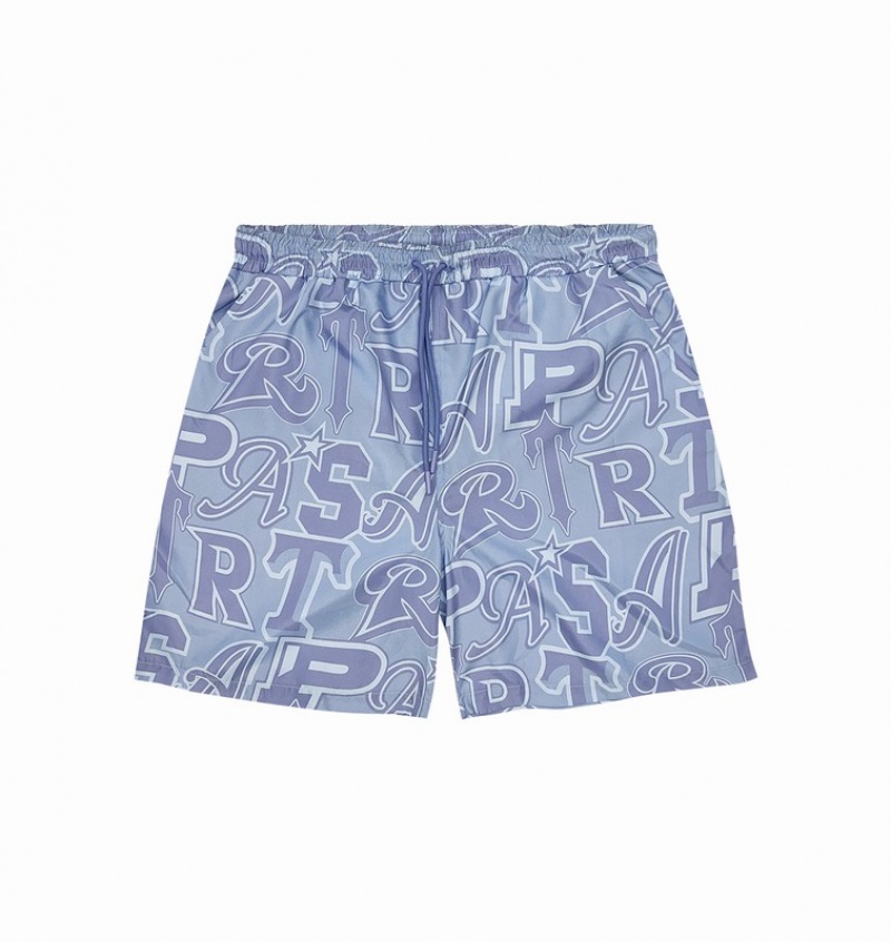 Men\'s Trapstar Wildcard Swimming Shorts Sets Blue | USA-465389