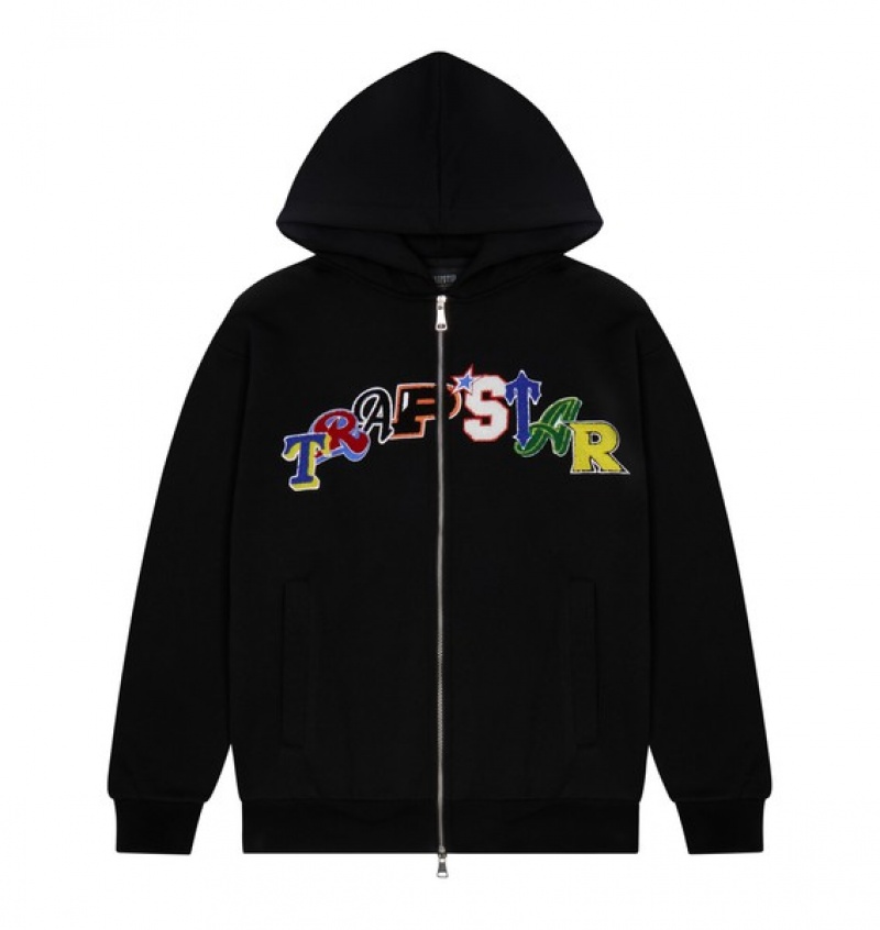 Men\'s Trapstar Wildcard Zip Hoodie Black | USA-768520