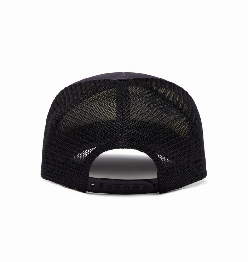 Unisex Trapstar Hyperdrive Blur Trucker Caps Black / White | USA-436795