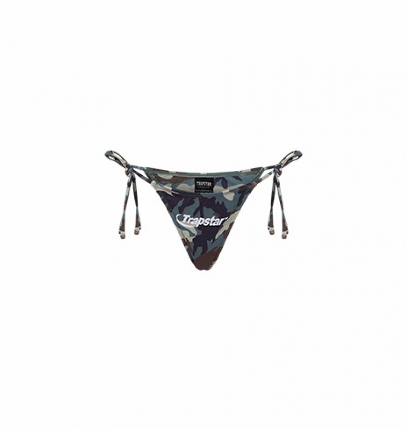 Women\'s Trapstar Hyperdrive Bikini Bottoms Camo | USA-087394