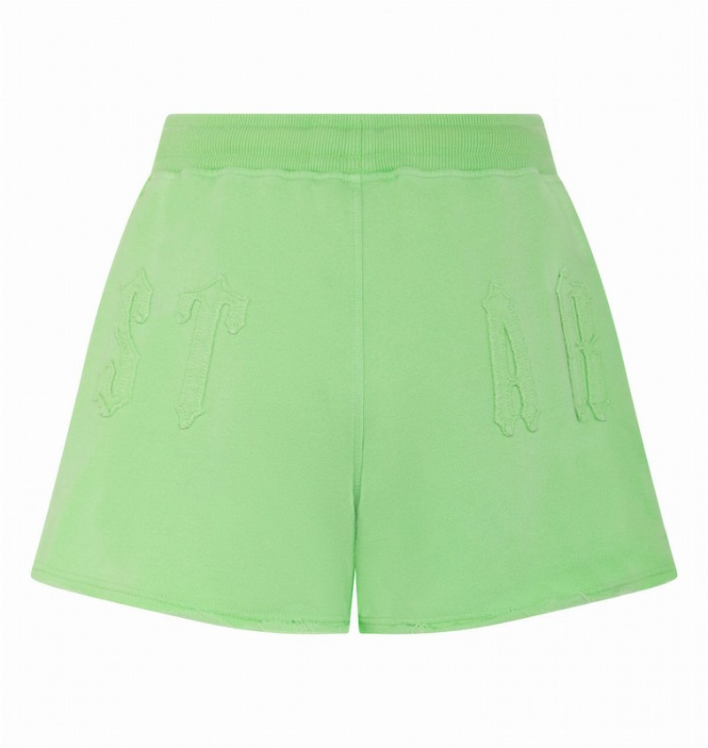 Women's Trapstar Irongate Arch Applique Shorts Green | USA-651028