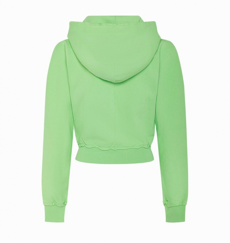 Women's Trapstar Irongate Cropped Hoodie Green | USA-526918