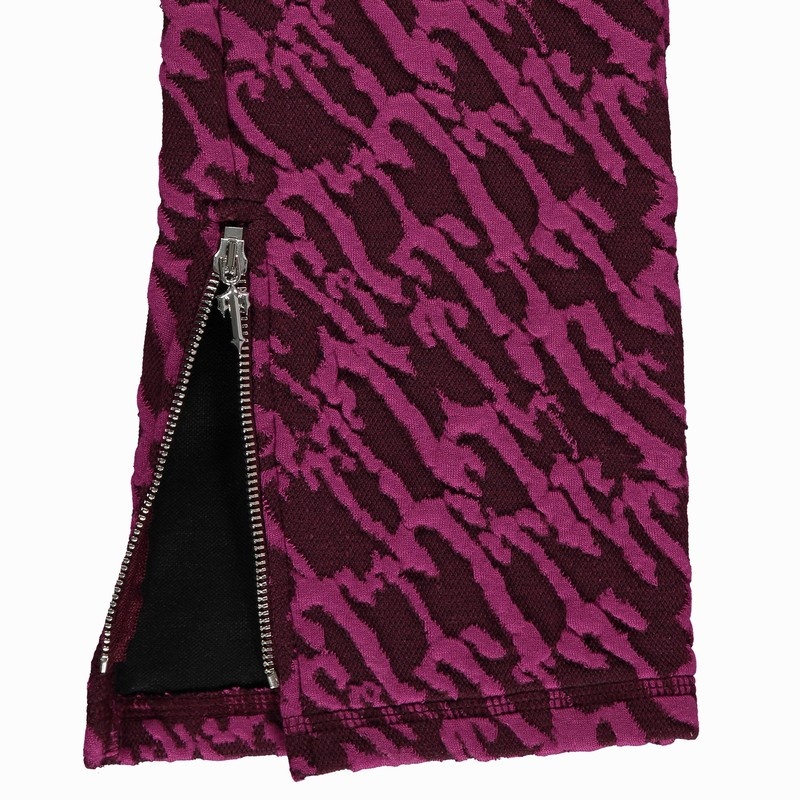 Women's Trapstar Jacquard Fitted Trousers Burgundy Pink | USA-732108