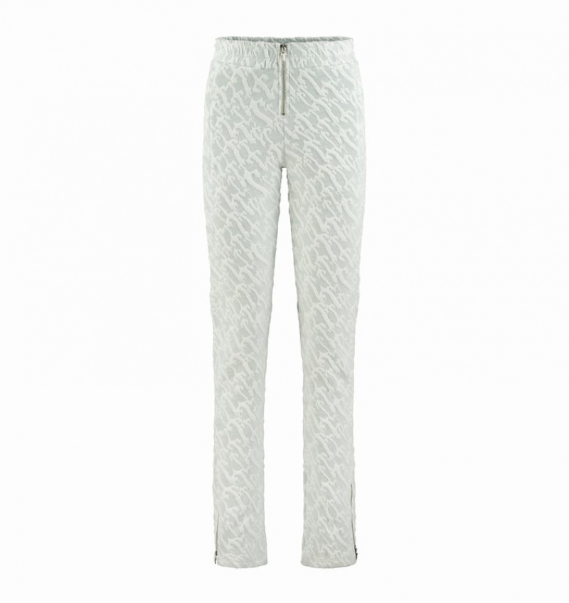 Women\'s Trapstar Jacquard Fitted Trousers White | USA-752019