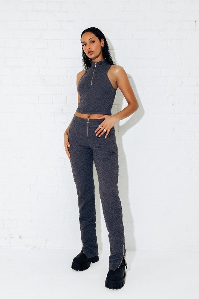 Women's Trapstar Jacquard Fitted Trousers Grey | USA-960348