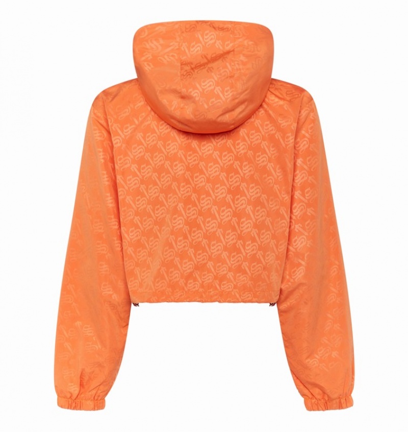 Women's Trapstar Monogram Windbreaker Orange | USA-317058