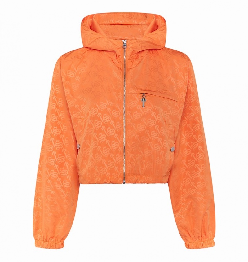 Women\'s Trapstar Monogram Windbreaker Orange | USA-317058