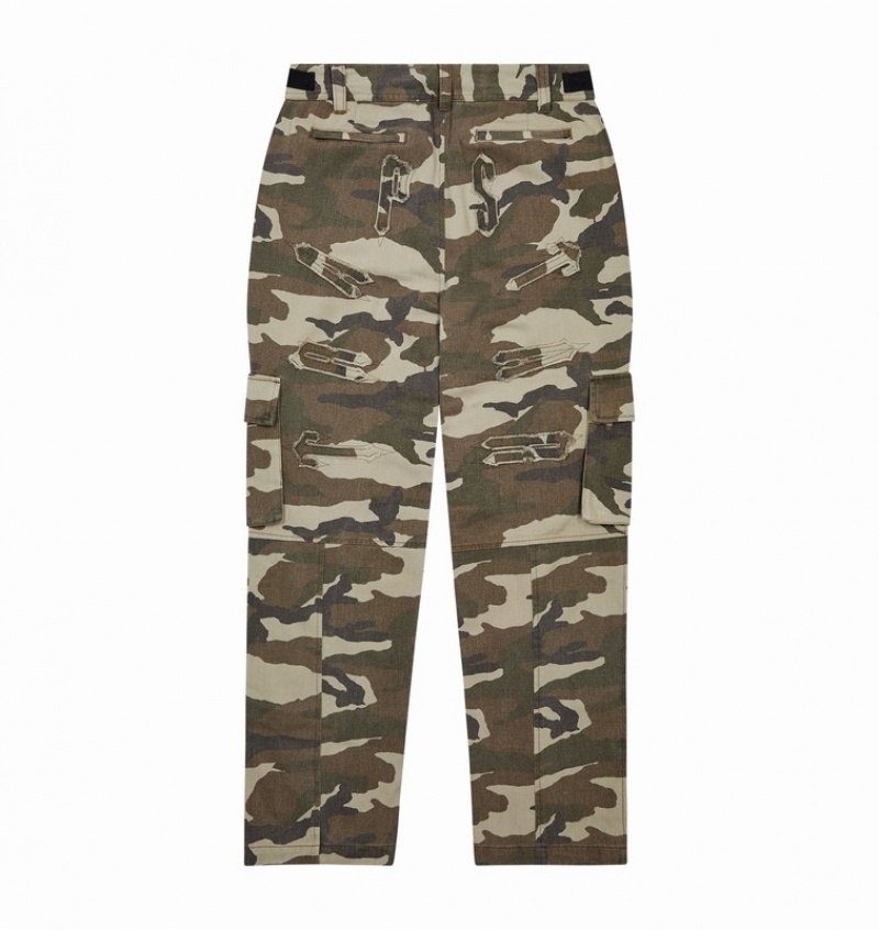 Women\'s Trapstar Pleated Cargo Pants Camo | USA-803215