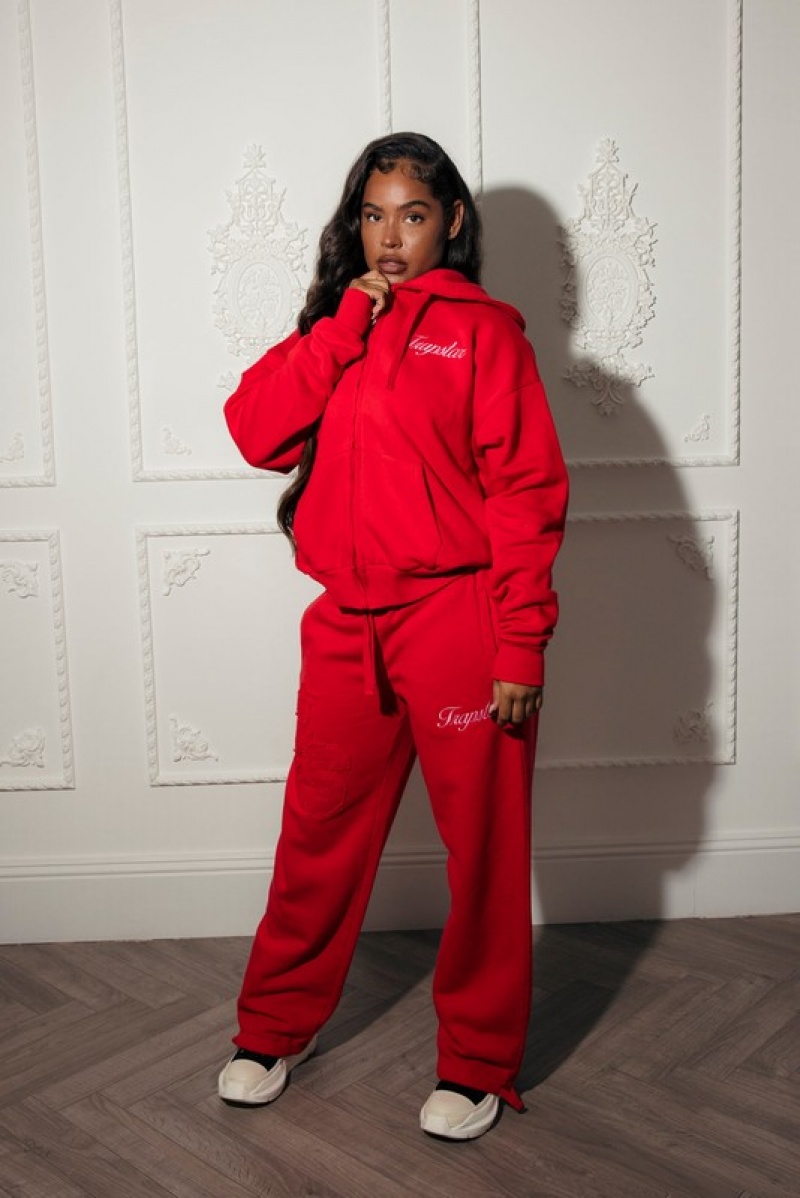 Women's Trapstar TS-Star Joggers Red | USA-942875