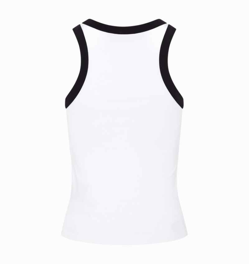 Women's Trapstar Trapstar Racer Vest White / Black | USA-431726