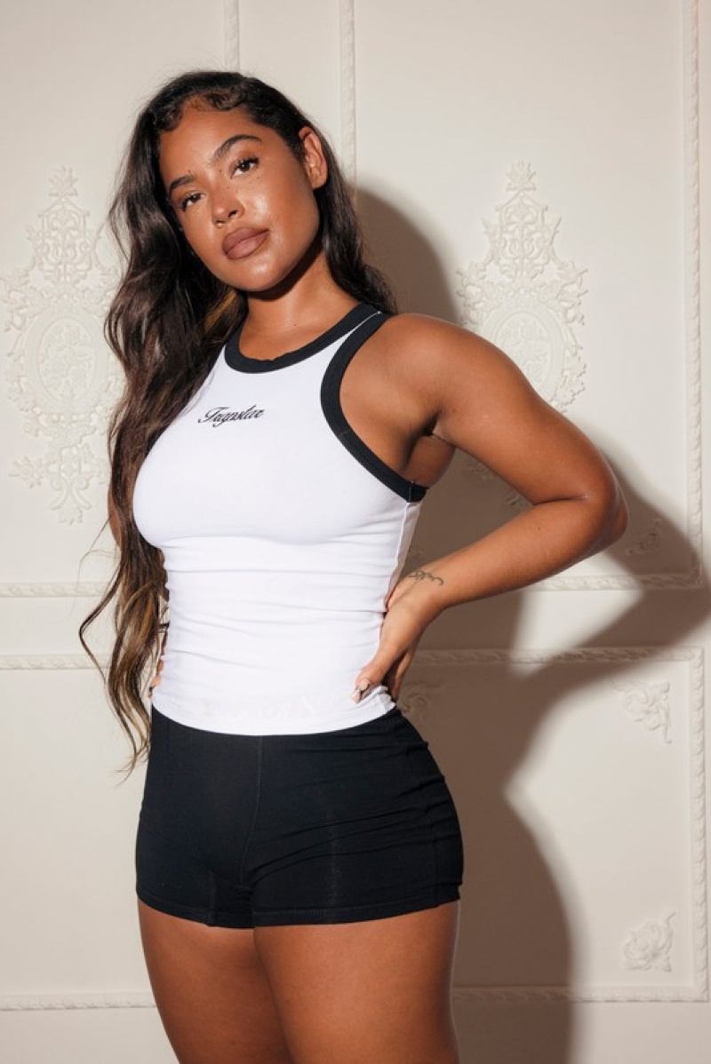 Women's Trapstar Trapstar Racer Vest White / Black | USA-431726