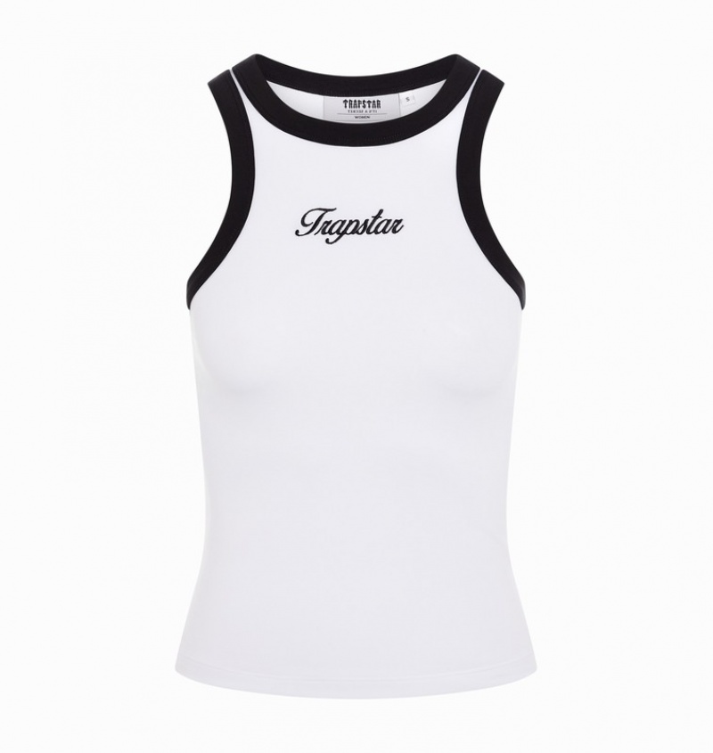 Women\'s Trapstar Trapstar Racer Vest White / Black | USA-431726