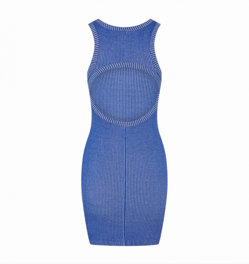 Women's Trapstar Two Tone Hyperdrive Dress Blue | USA-468137